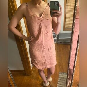 Mango Salmon Linen Shift